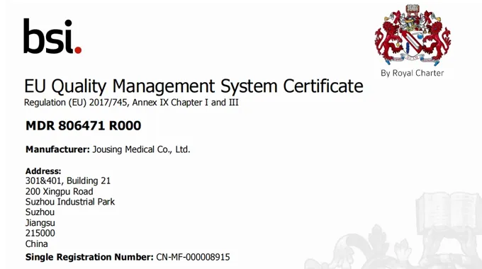 Jousing AED Obtains EU MDR Certification, Boosting Global Public Emergency Response Capabilities