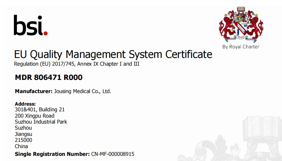Jousing AED Obtains EU MDR Certification, Boosting Global Public Emergency Response Capabilities
